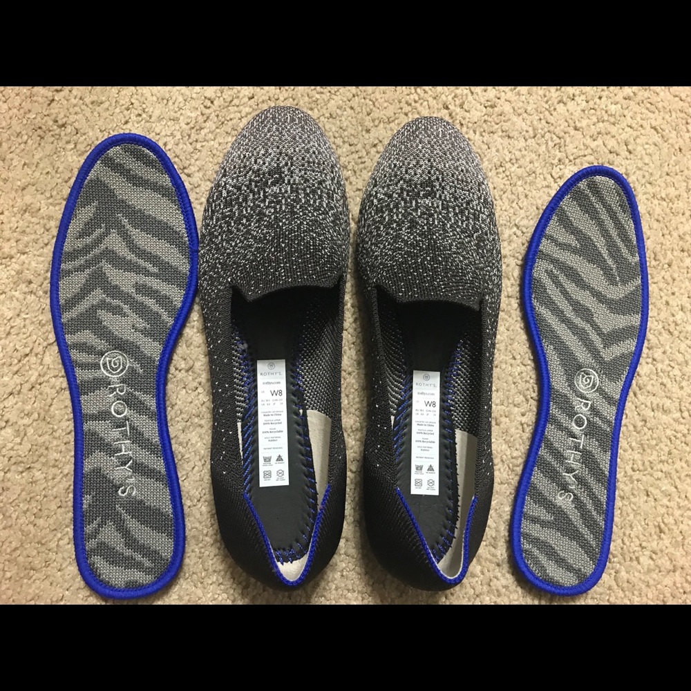 Rothy’s Twilight Metallic ombre loafers sz 8.0 EUC